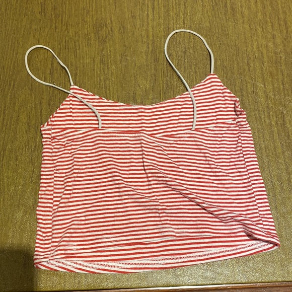 Pacsun Basics White and Red Striped top - Picture 2 of 4